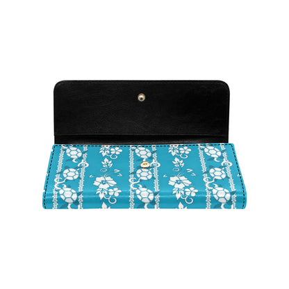 Hawaiian Themed Pattern Print Design H025 Women's Trifold Wallet
