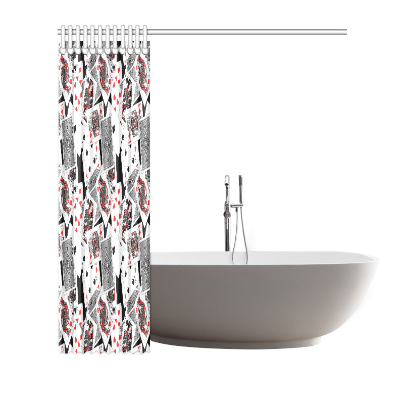 Poker Cards Pattern Print Design A04 Shower Curtain