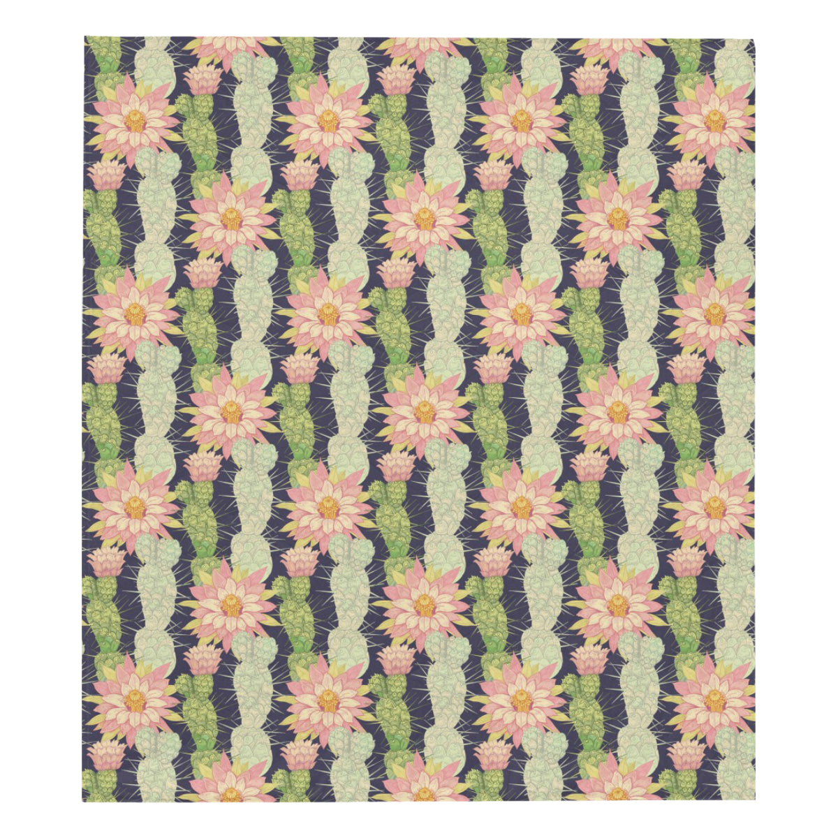 Cactus Pattern Print Design 01 Premium Quilt
