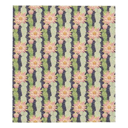 Cactus Pattern Print Design 01 Premium Quilt
