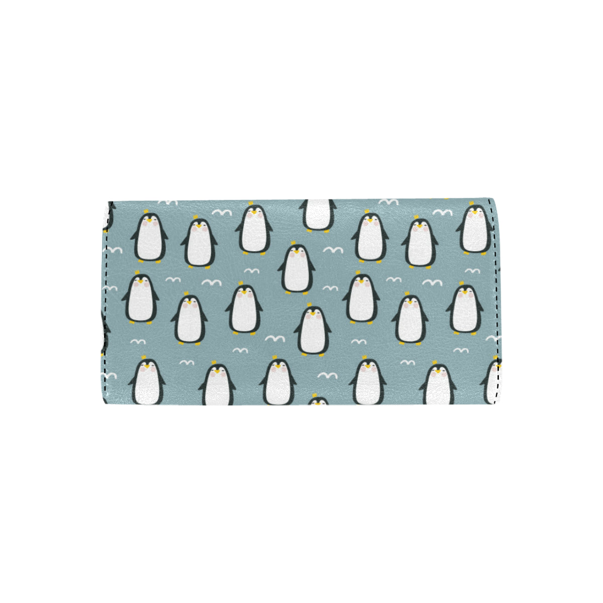 Penguin Pattern Print Design A02 Women's Trifold Wallet