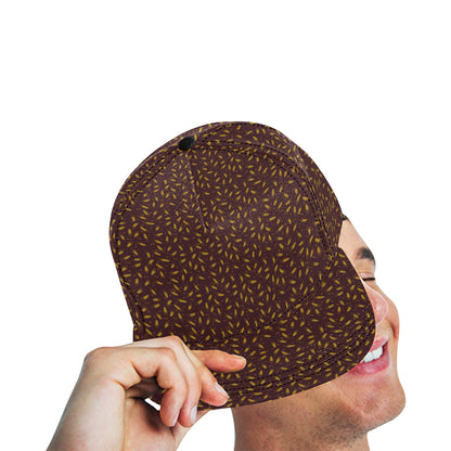 Agricultural Gold Wheat Print Pattern Snapback Cap