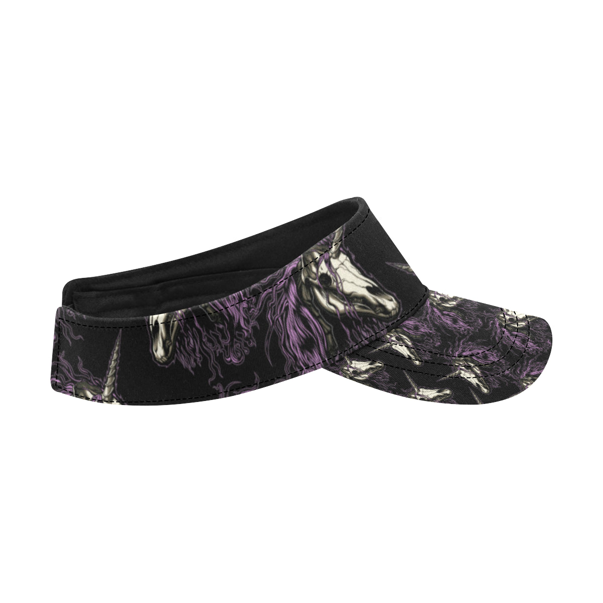 Unicorn Skull head Unisex Sun Visor