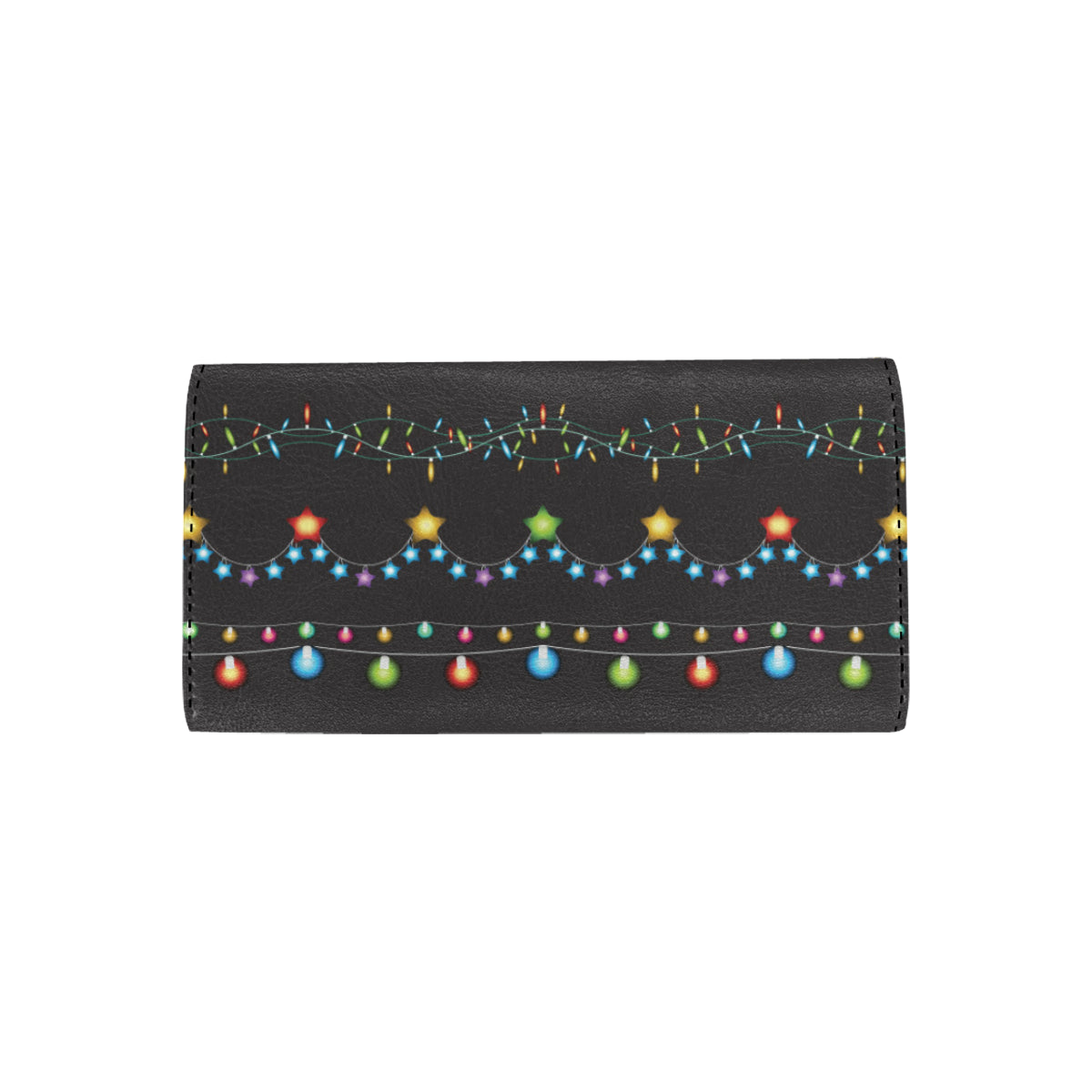 Christmas Light Pattern Print Design 01 Women's Trifold Wallet
