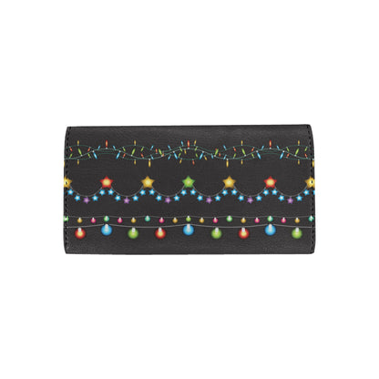Christmas Light Pattern Print Design 01 Women's Trifold Wallet