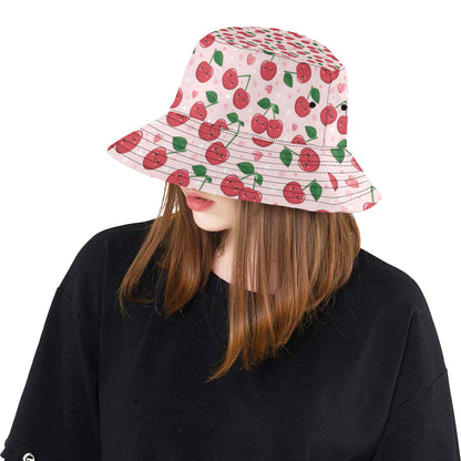 Cherry Pattern Print Design CH02 Unisex Bucket Hat