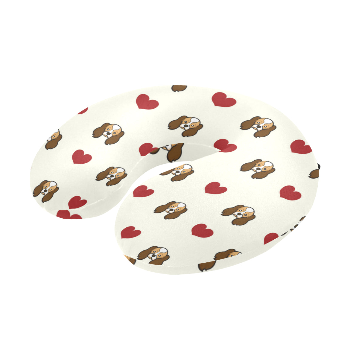 Cavalier King Charles Spaniels Pattern Print Desig U-Shaped Travel Neck Pillow