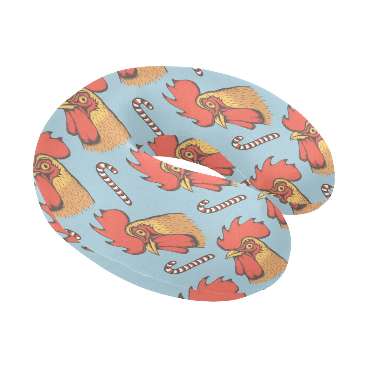 Rooster Pattern Print Design A05 U-Shaped Travel Neck Pillow