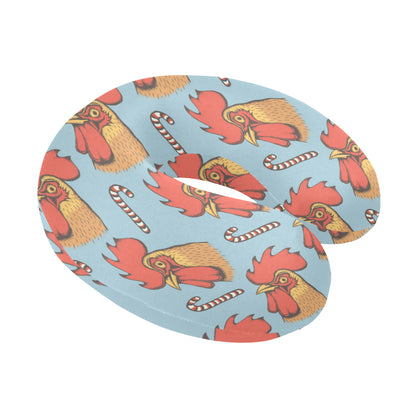 Rooster Pattern Print Design A05 U-Shaped Travel Neck Pillow