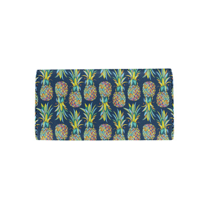 Pineapple Color Art Women's Trifold Wallet