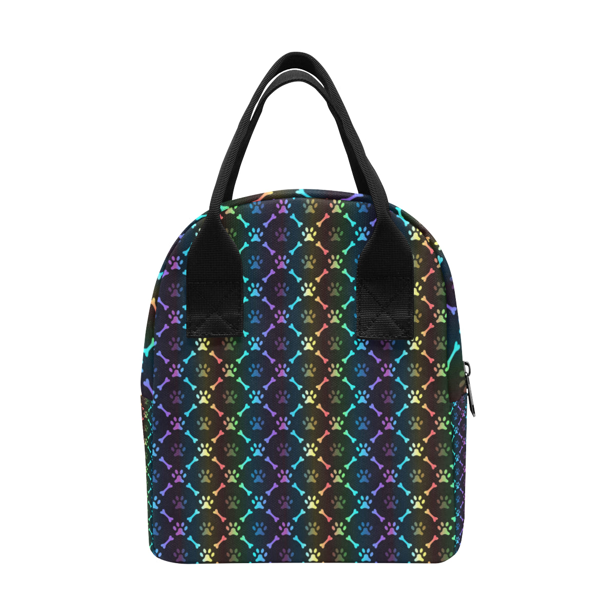 Paw Rainbow Print Insulated Lunch Bag