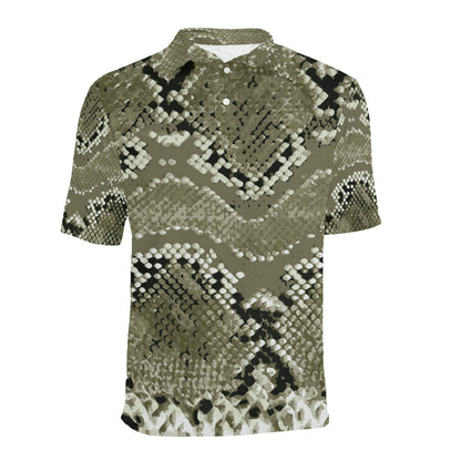 Python Pattern Print Design A04 Men Polo Shirt