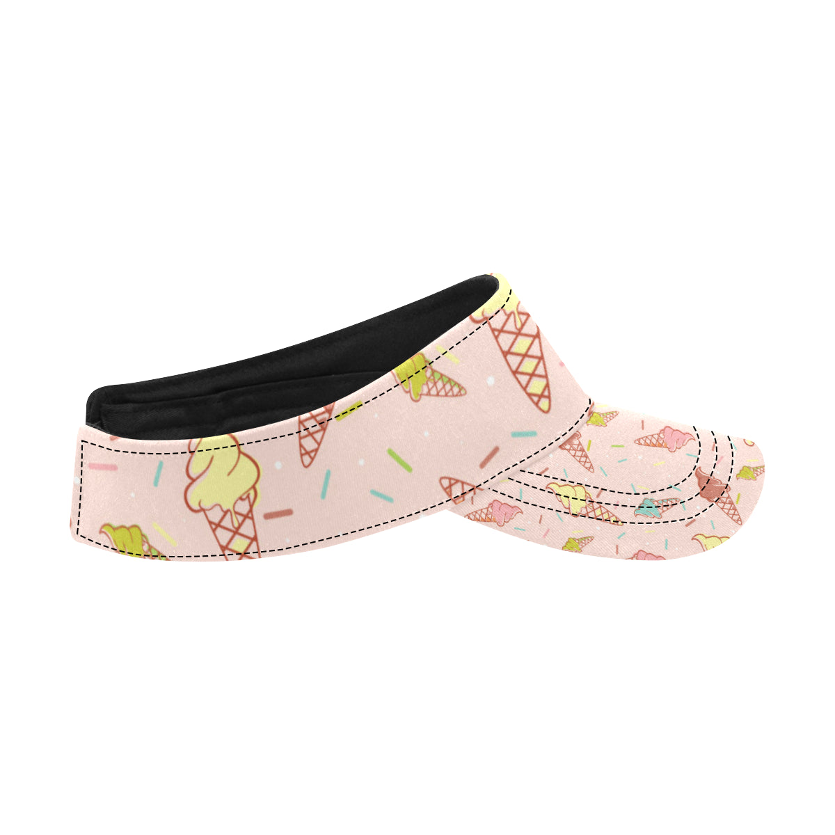 Ice Cream Pattern Print Design 02 Unisex Sun Visor