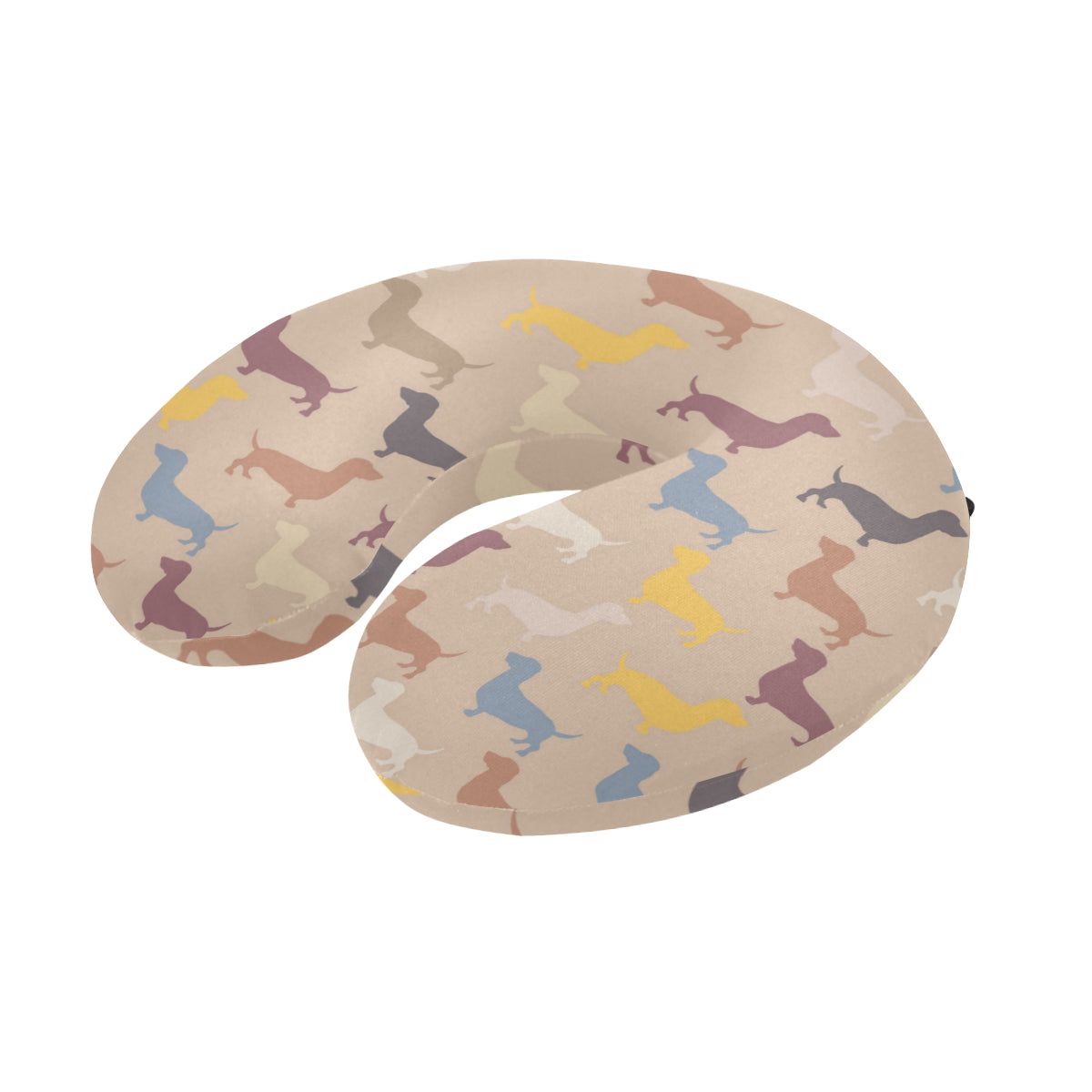 Dachshund Pattern Print Design 03 U-Shaped Travel Neck Pillow