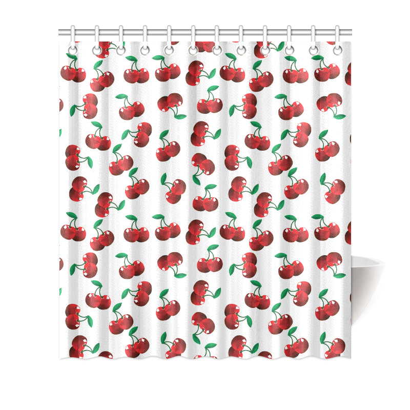 Cherry Pattern Print Design 01 Shower Curtain
