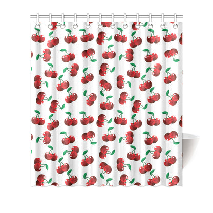 Cherry Pattern Print Design 01 Shower Curtain