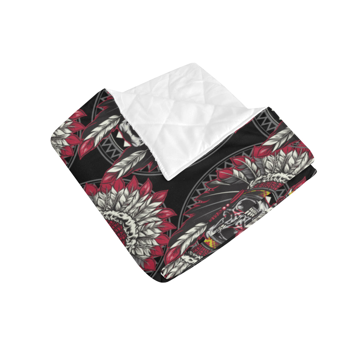 Native Indian Skull Premium Quilt