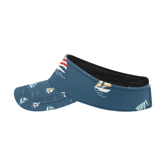 Sailing Ships Pattern Print Design A02 Unisex Sun Visor