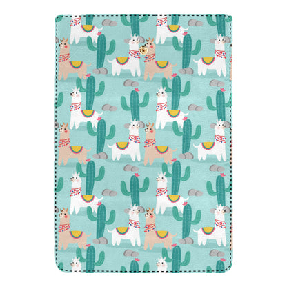 Llama Cactus Pattern Print Design 08 Women's Trifold Wallet