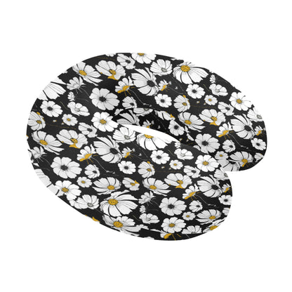 Daisy Pattern Print Design 02 U-Shaped Travel Neck Pillow