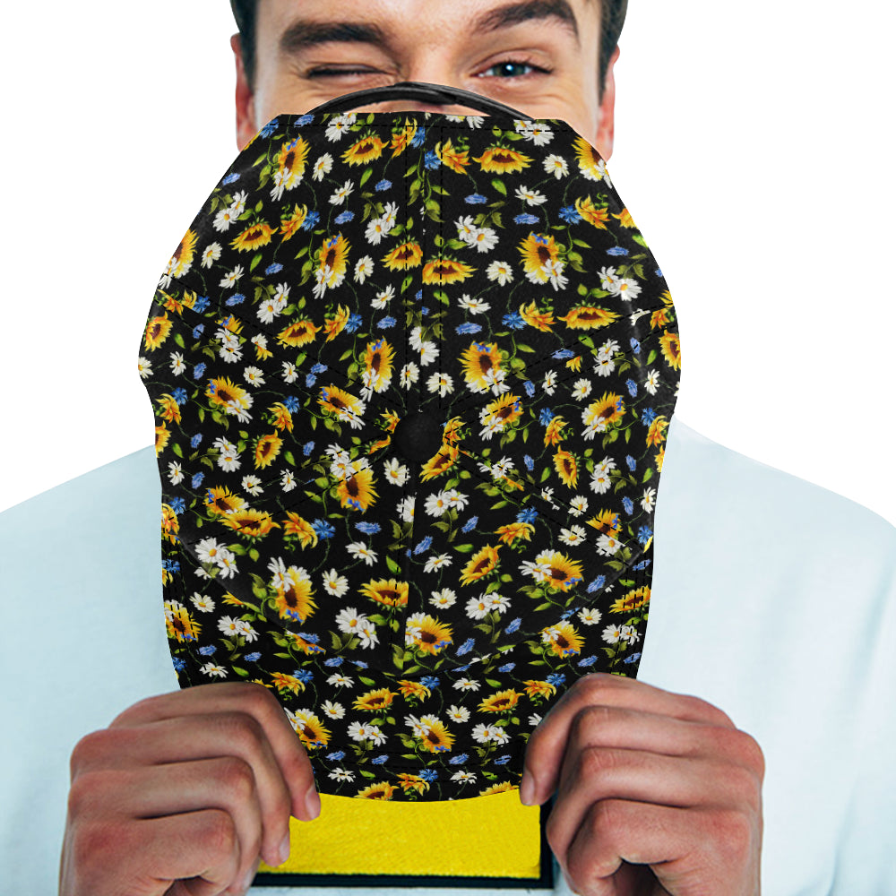 Sunflower Chamomile Bright Color Print Snapback Cap