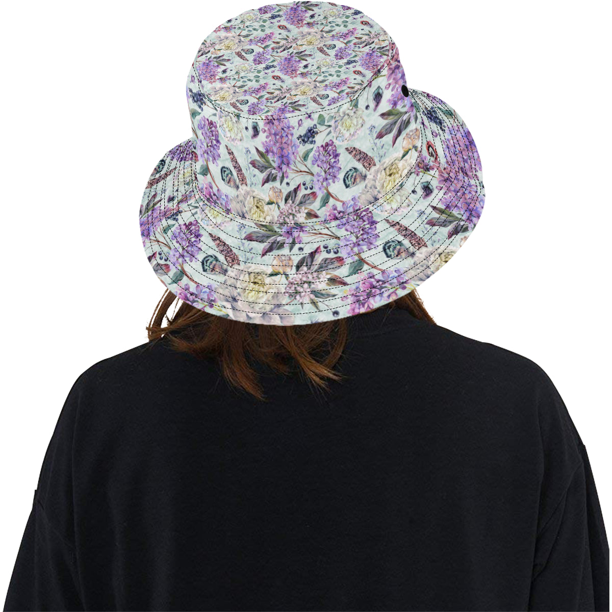 Lilac Pattern Print Design LI06 Unisex Bucket Hat