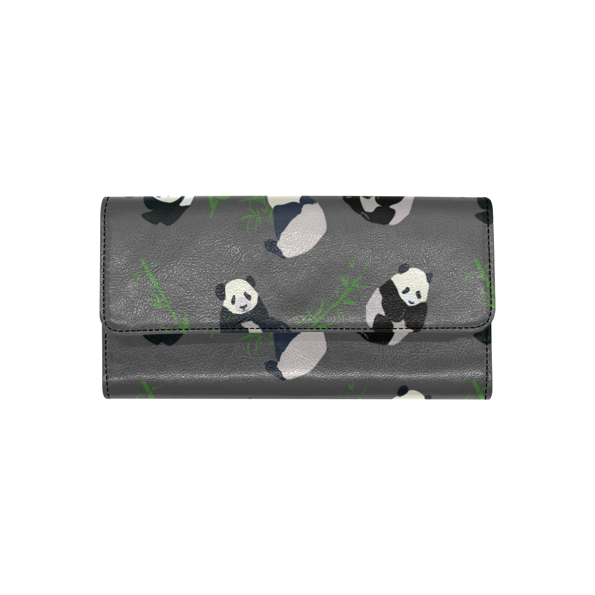 Panda Pattern Print Design A06 Women's Trifold Wallet