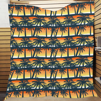 Palm Tree Pattern Print Design PT011 Premium Quilt
