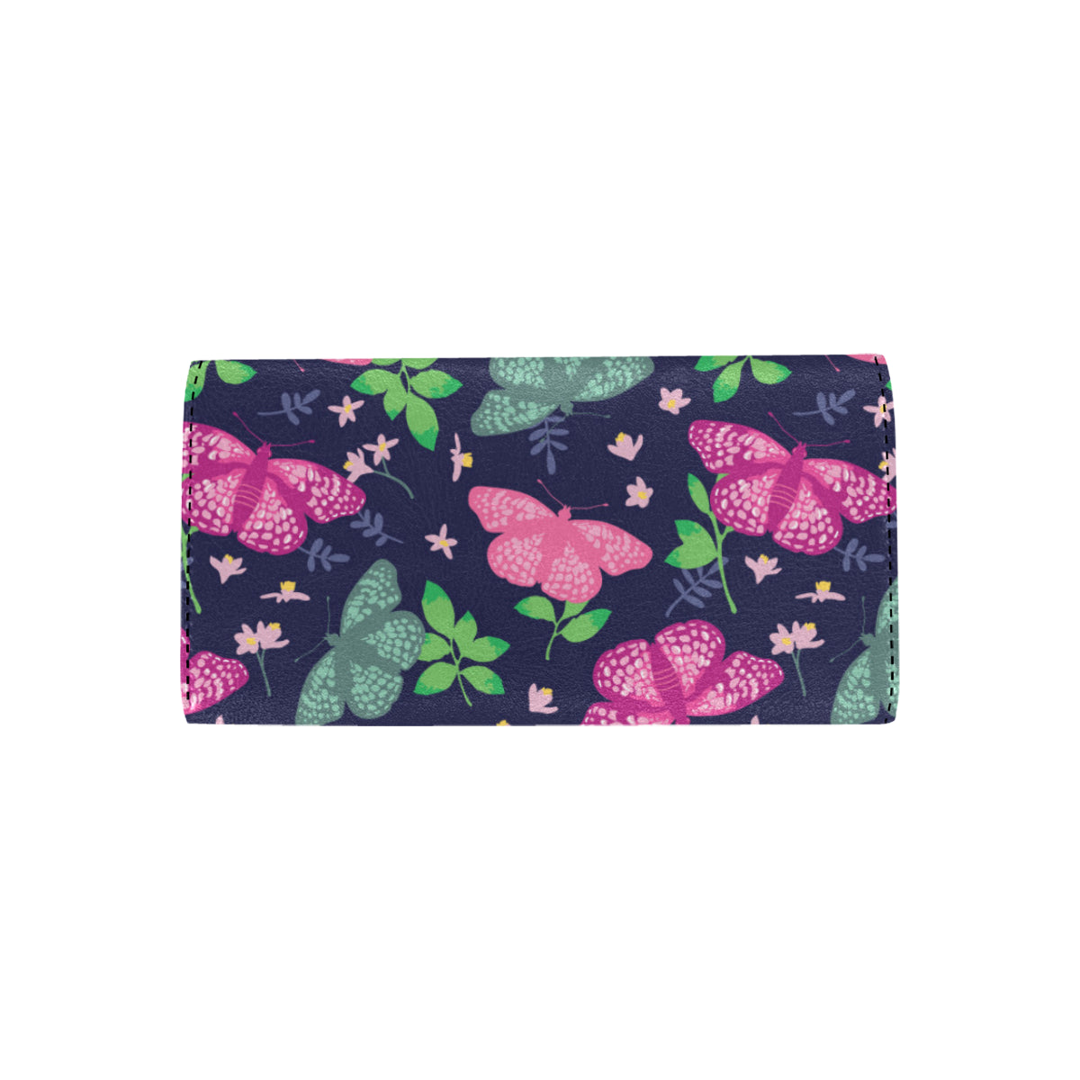 Monarch Butterfly Pattern Print Design 03 Women's Trifold Wallet