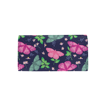 Monarch Butterfly Pattern Print Design 03 Women's Trifold Wallet
