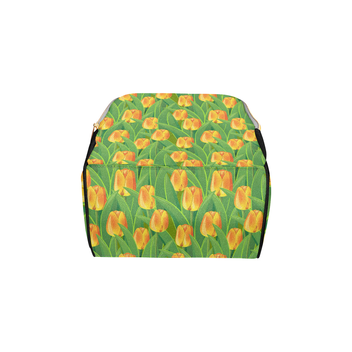 Tulip Orange Pattern Print Design TP07 Diaper Bag Backpack