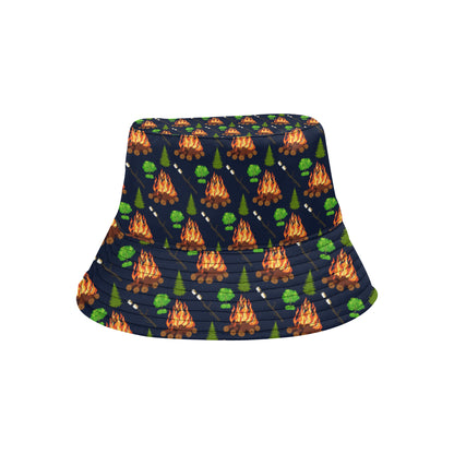 Camfire marshmallow Camping Design Print Unisex Bucket Hat
