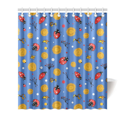Ladybug Pattern Print Design 05 Shower Curtain