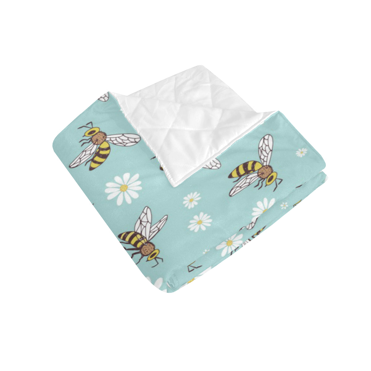 Bee Pattern Print Design BEE010 Premium Quilt