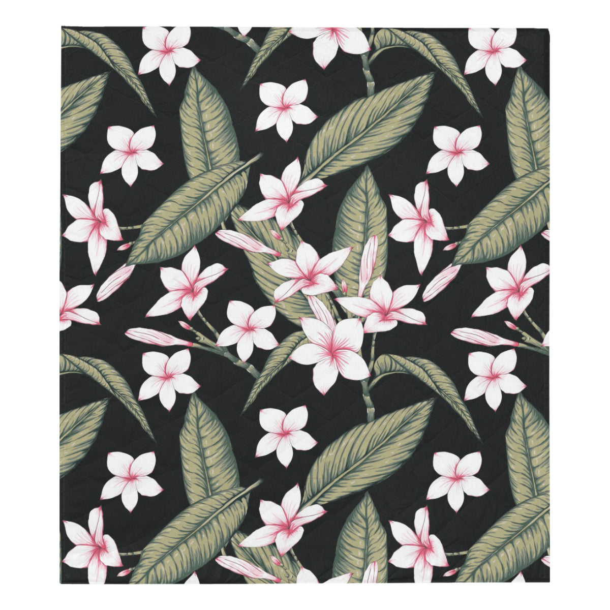 Plumeria Pattern Print Design PM021 Premium Quilt