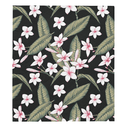 Plumeria Pattern Print Design PM021 Premium Quilt