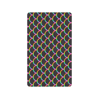 Mermaid Tail Rainbow Design Print Rubber Doormat