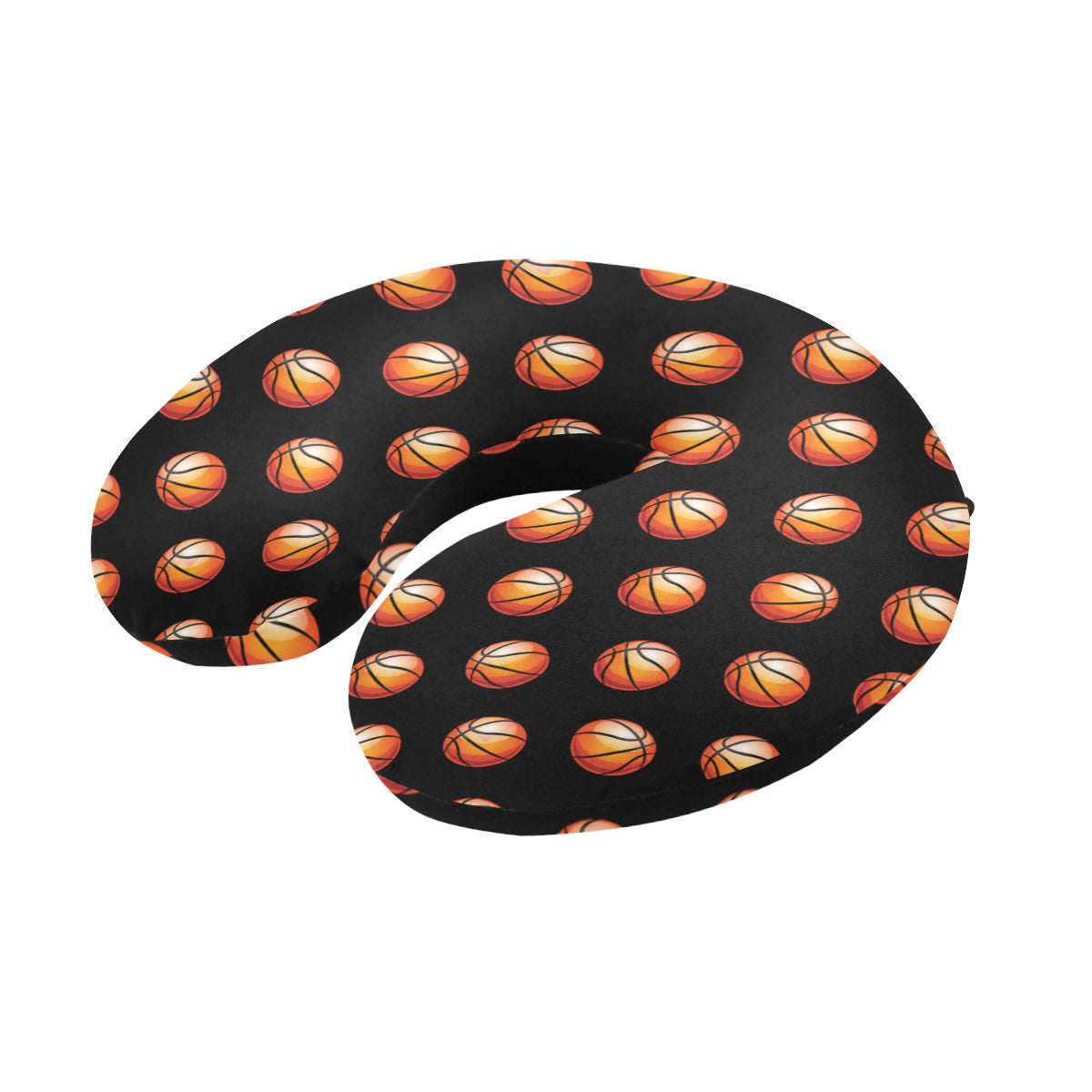 Basketball Pattern Print Design 01 U-Shaped Travel Neck Pillow