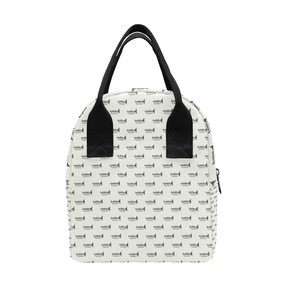 Trumpet Pattern Themed Print Insulated Lunch Bag