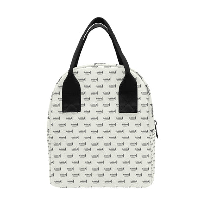 Trumpet Pattern Themed Print Insulated Lunch Bag