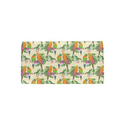 Conures Pattern Print Design 02 Women's Trifold Wallet