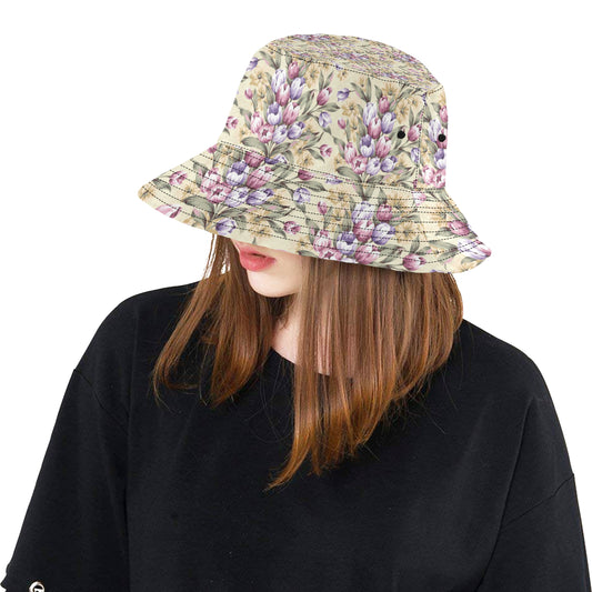 Tulip Pattern Print Design TP04 Unisex Bucket Hat