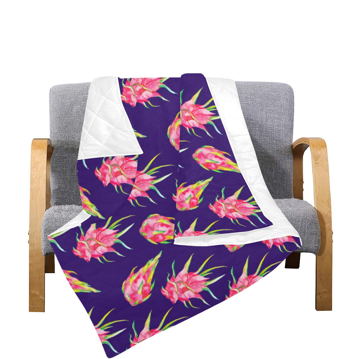 Dragonfruit Pattern Print Design DF02 Premium Quilt
