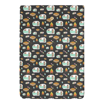 Camper marshmallow Camping Design Print Women's Trifold Wallet