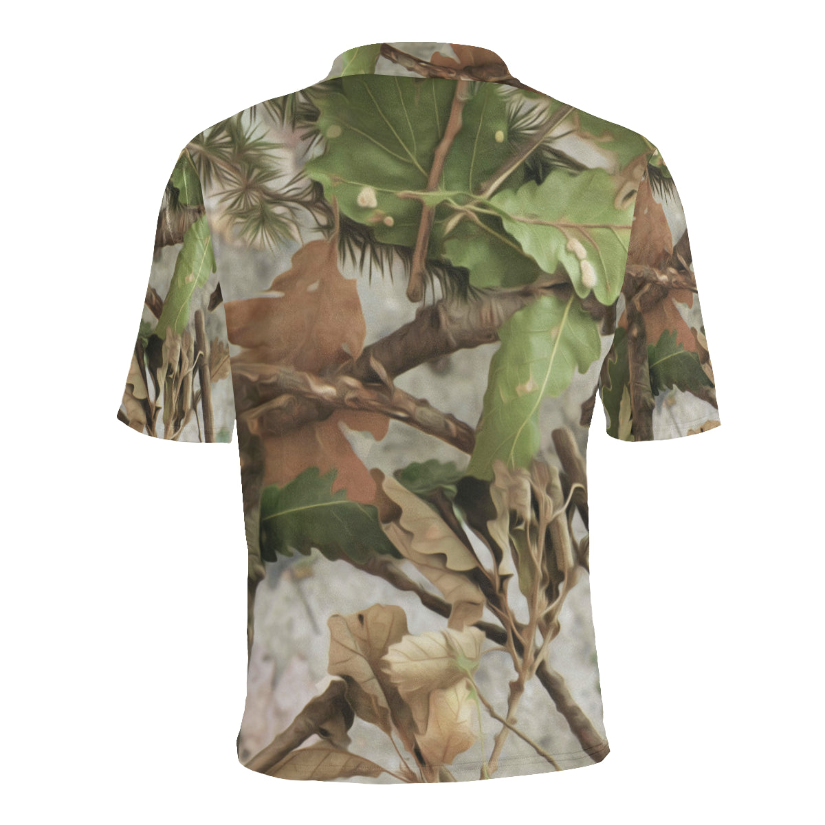 Camo Realistic Tree Forest Print Men Polo Shirt