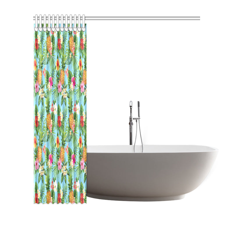 Pineapple Hawaiian flower Tropical Shower Curtain