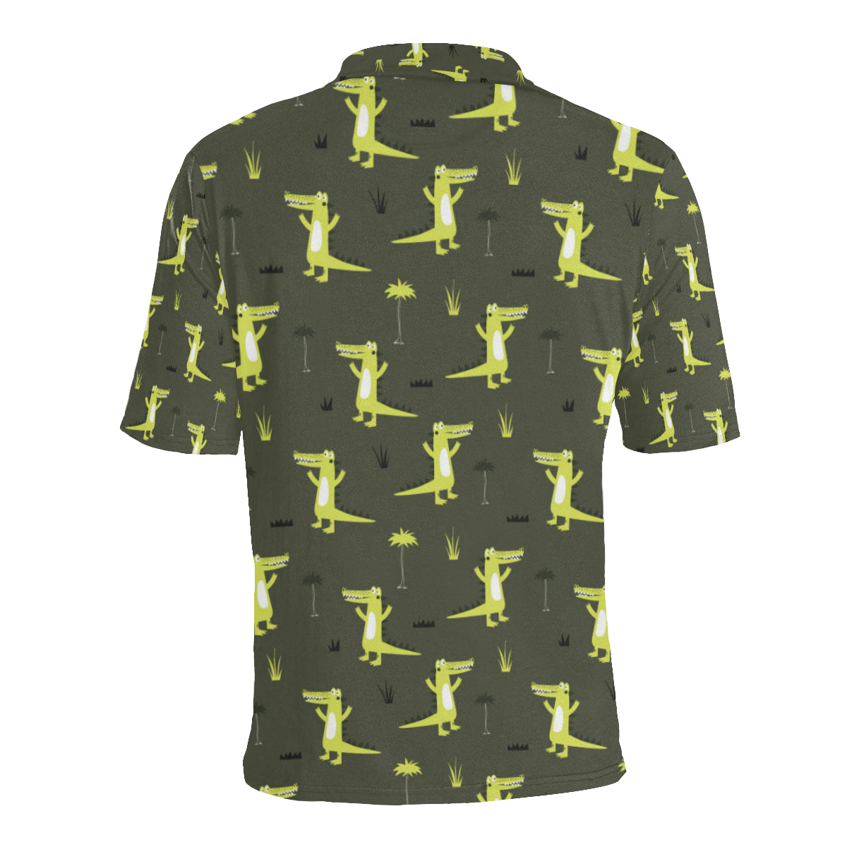 Alligator Pattern Print Design 05 Men Polo Shirt