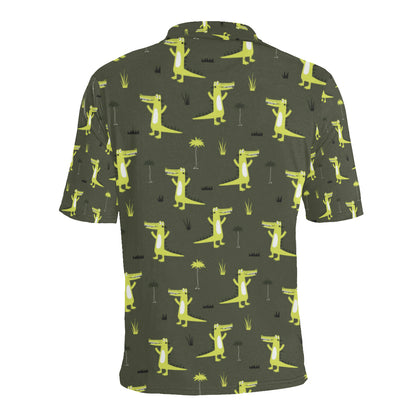 Alligator Pattern Print Design 05 Men Polo Shirt