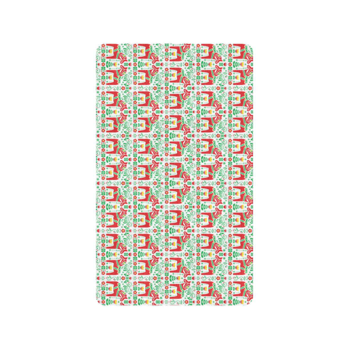 Swedish Dala Style Pattern Rubber Doormat