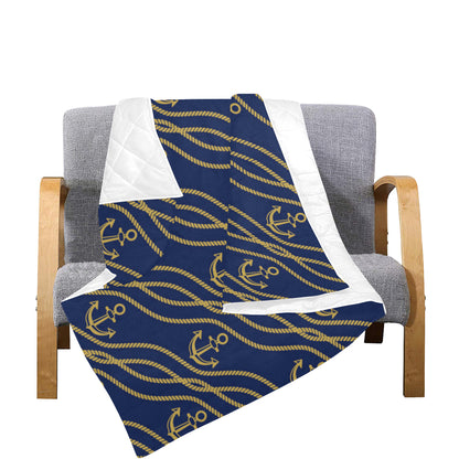 Nautical Anchor Rope  Pattern Premium Quilt